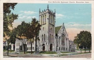 Church First Methodist Episcopal Church Muscatine Iowa 1939 Curteich