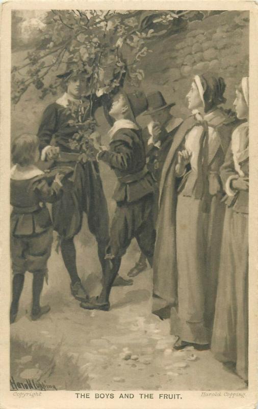 Writer Charles Dickens figures by Harold Copping literature early postcards x 18