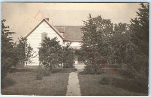 c1910s Oakhill, KS Beautiful House Amid Trees RPPC Real Photo Postcard Home A42