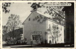 Milford NJ Fire Station Hall Postcard