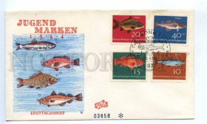 419048 GERMANY 1964 year Fishes First Day COVER