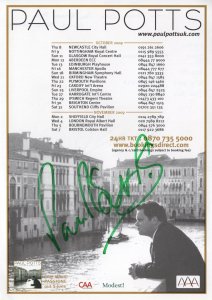 Paul Potts Britains Got Talent Opera Live 2009 Signed Hand Signed Autograph