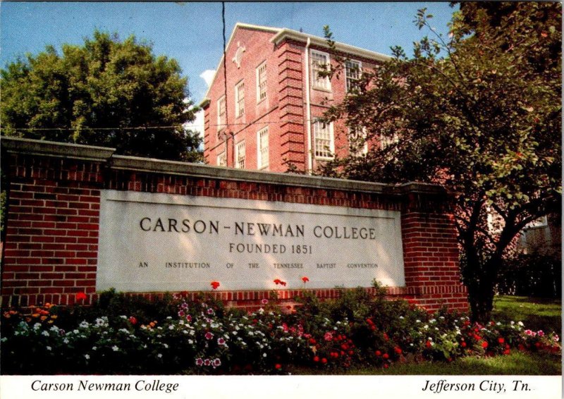 Jefferson City, Tennessee CARSON-NEWMAN COLLEGE Baptist University  4X6 Postcard
