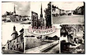 Modern Postcard Pithiviers Place du Martroi Church of Saint Solomon Saint Gre...