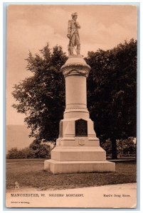 Manchester Vermont VT RPPC Photo Postcard Soldiers' Monument Scene c1905's Tuck