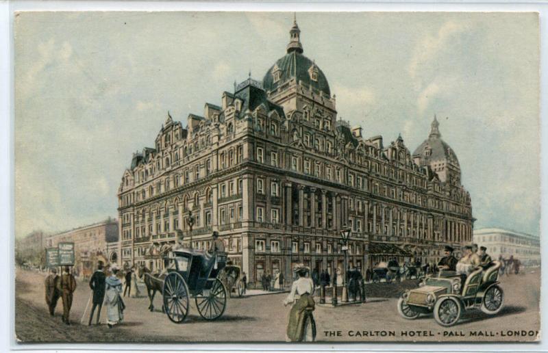 Carlton Hotel Pall Mall London England UK 1910c postcard