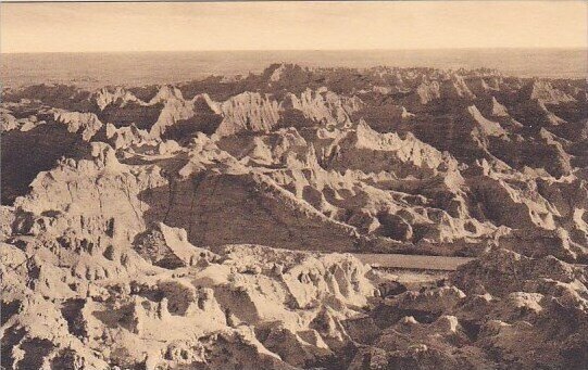 Castle Ruins The Badlands Nat Monument South Dakota Albertype