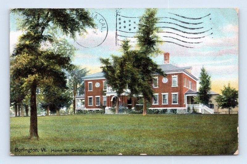 Home For Destitute Children Burlington Vermont VT 1910 DB Postcard P14