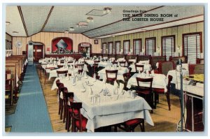 Charlestown Massachusetts Postcard Main Dining Room Lobster House Warren c1940