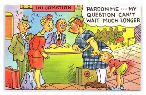 Pardon Me...My Question Can't Wait Much Longer Comic c1971 Postcard