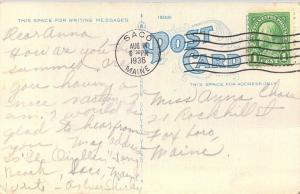 Early Era,Large Letter,Greetings From Old Orchard ME, Message,Old Postcard 