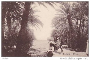 Environs de Biskra, Man on donkey, Algeria, 00-10s