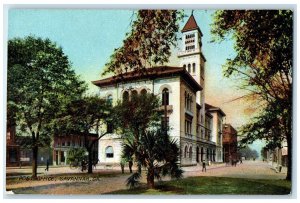 c1905 Post Office Exterior Building Savannah Georgia GA Vintage Antique Postcard