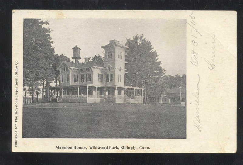 KILLINGLY CONNECTICUT CT. WILDWOOD PARK MANSION HOUSE VINTAGE POSTCARD