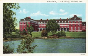 Willard Hall A&M College Stillwater Oklahoma Vintage Curt Teich Linen Postcard