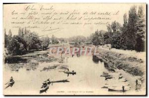 Old Postcard Creteil Les Bords De La Marne Boat