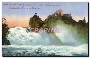 Postcard Old Rheinfall und Schloss Laufen