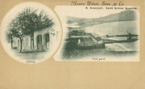 cape verde, SÃO VICENTE, Coal Yard and Offices (1900s) Postcard 