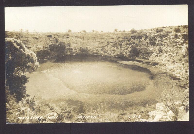 RPPC MONTEZUMA WELL ARIZONA VINTAGE REAL PHOTO POSTCARD