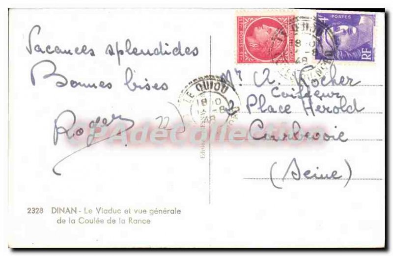 Postcard Old viaduct Dinan