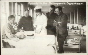 US Gen Hospital Chicago (On Back) Nurse Patient in Bed Orthopedic Dept RPPC