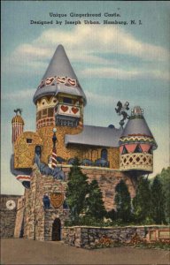 Hamburg New Jersey NJ Gingerbread Castle Linen Vintage Postcard