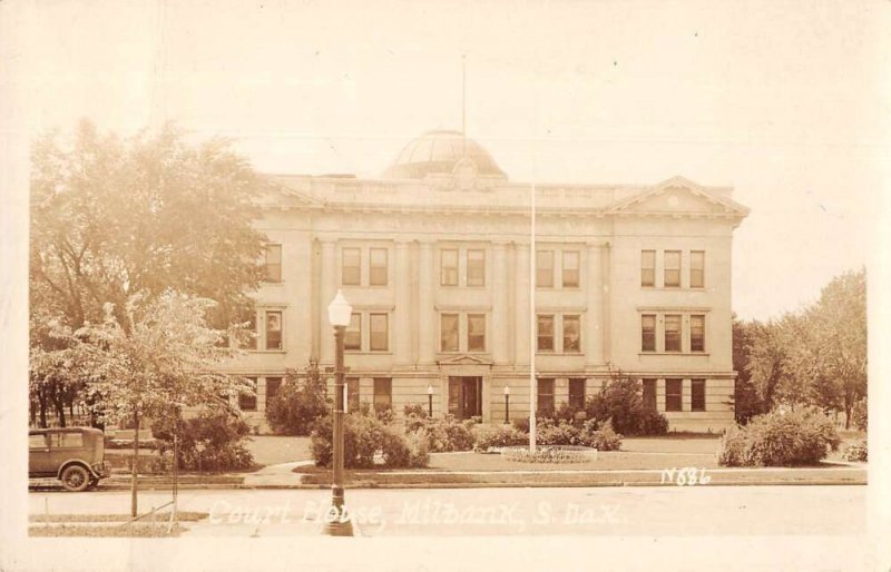 Millbank South Dakota Court House Real Photo Vintage Postcard AA19738