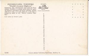 Pennsylvania Turnpike, World Greatest Highway, 1950s, unused Postcard