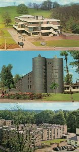 University of Keele Halls Of Residence Staffs Union 3x 1970s Postcard s