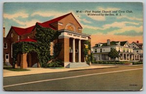 First Baptist Church  Wildwood By-The-Sea  New Jersey  Postcard  1956