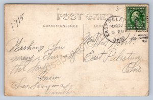 J87/ East Palestine Ohio RPPC Postcard c1910 Building Construction 853