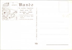 Foggia Italy Restaurant Nando Postcard unused 1970s/80s