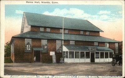 Niantic CT Dance Hall c1920 Old Postcard