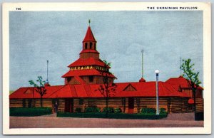 Vtg Illinois IL The Ukrainian Pavilion Chicago World's Fair 1933 Postcard