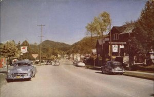 Gatlinburg Tennessee TN Mobilgas Gas Station Classic Cars Vintage Postcard