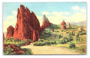 Garden Of The Gods Pikes Peak Region Colorado Postcard