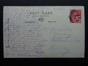 Buckingham BULL RING & OLD GAOL showing F.W. SWIFT Shop c1920s RP Postcard