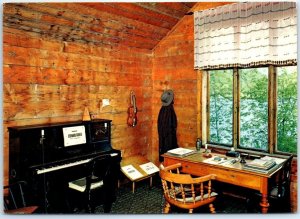 Postcard - Interior of the composer's hut, Troldhaugen - Bergen, Norway
