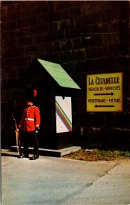 The Sentinel Royal Regiment Quebec Canada Ca Natural Color Postcard 