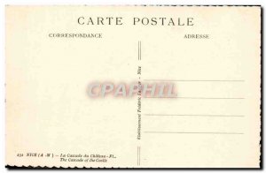 Old Postcard Nice castle waterfall