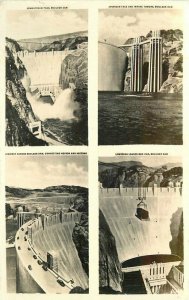 Boulder Dam Arizona Nevada Multi View RPPC Photo Postcard 21-834