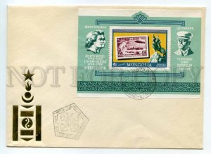 492566 MONGOLIA 1977 FDC Airship stamp Count Zeppelin brothers Montgolfier