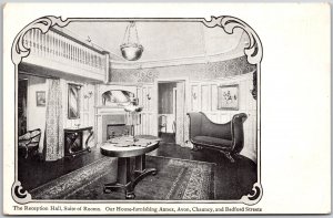 The Reception Hall Suite Of Rooms House Furnishing Annex Avin Chauncy Postcard