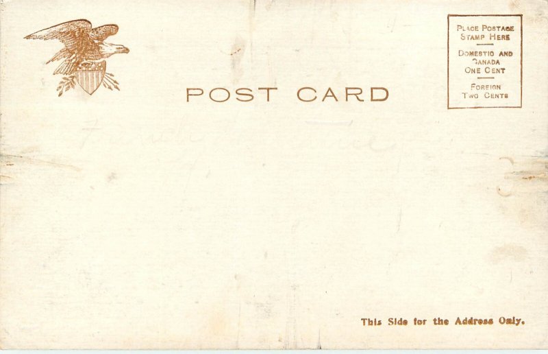 c1905 Postcard Large Letter Greetings from Washington Man in Moon  Unposted