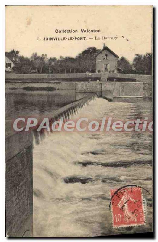 Old Postcard Joinville Bridge Dam