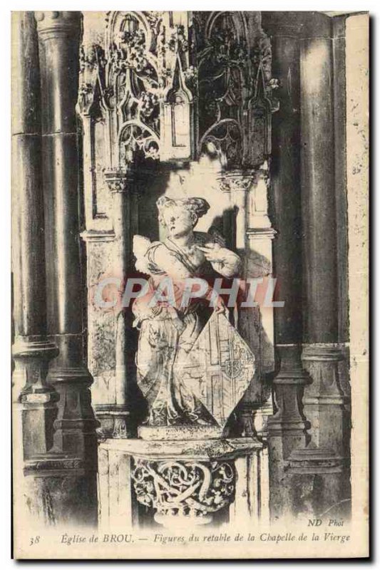 Postcard Ancient Church of Brou Figures Altarpiece of the Chapel of the Virgin