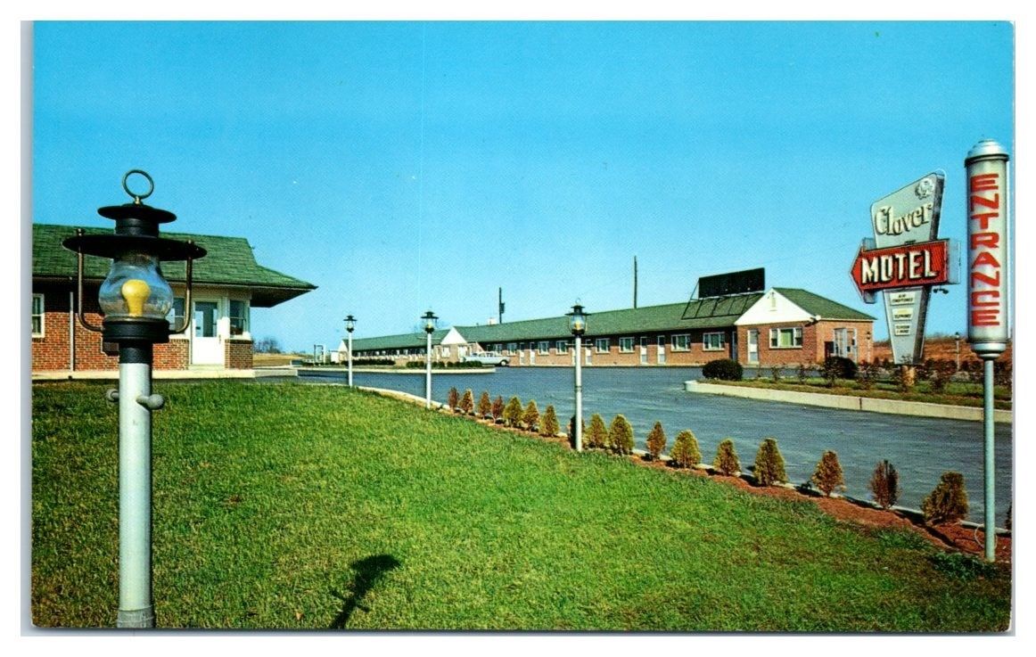 1950s/60s Clover Motel, Langhorne/Philadelphia, PA Postcard United