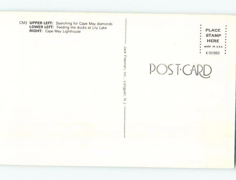 Unused Pre-1980 THREE VIEWS ON CARD Cape May New Jersey NJ ho7809