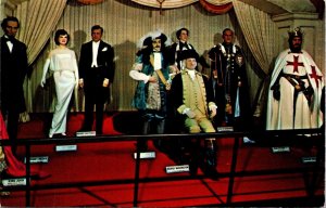 Kings Presidents Queen Elizabeth Philip Kennedy Canadian Wax Museum Postcard