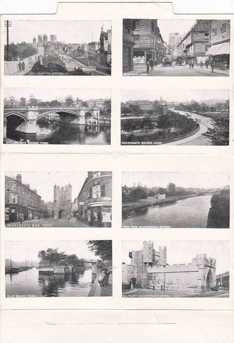 England York York Minster Fold Out Town Scenes 1908